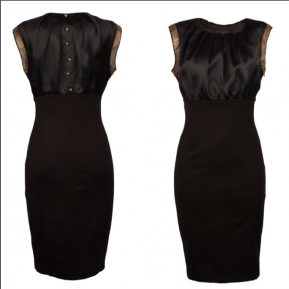 Ted Baker Dresses & Skirts - Ted Baker Elate Black Yellow Rhinestone MidiDress2